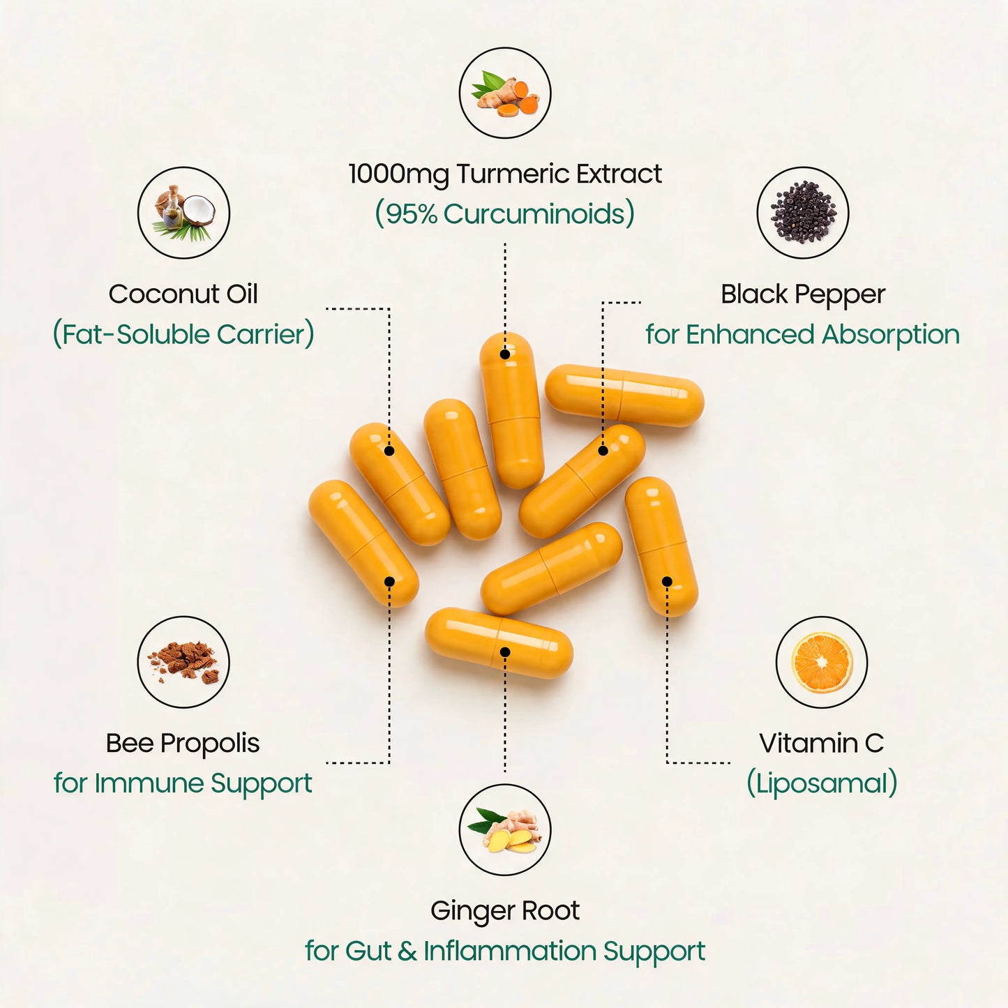 Turmeric Curcumin Capsules (1,000mg)