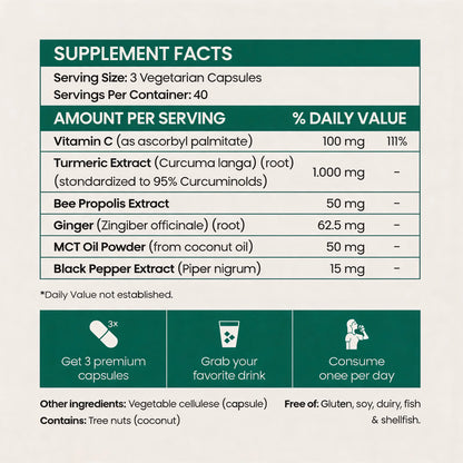 Turmeric Curcumin Capsules (1,000mg)