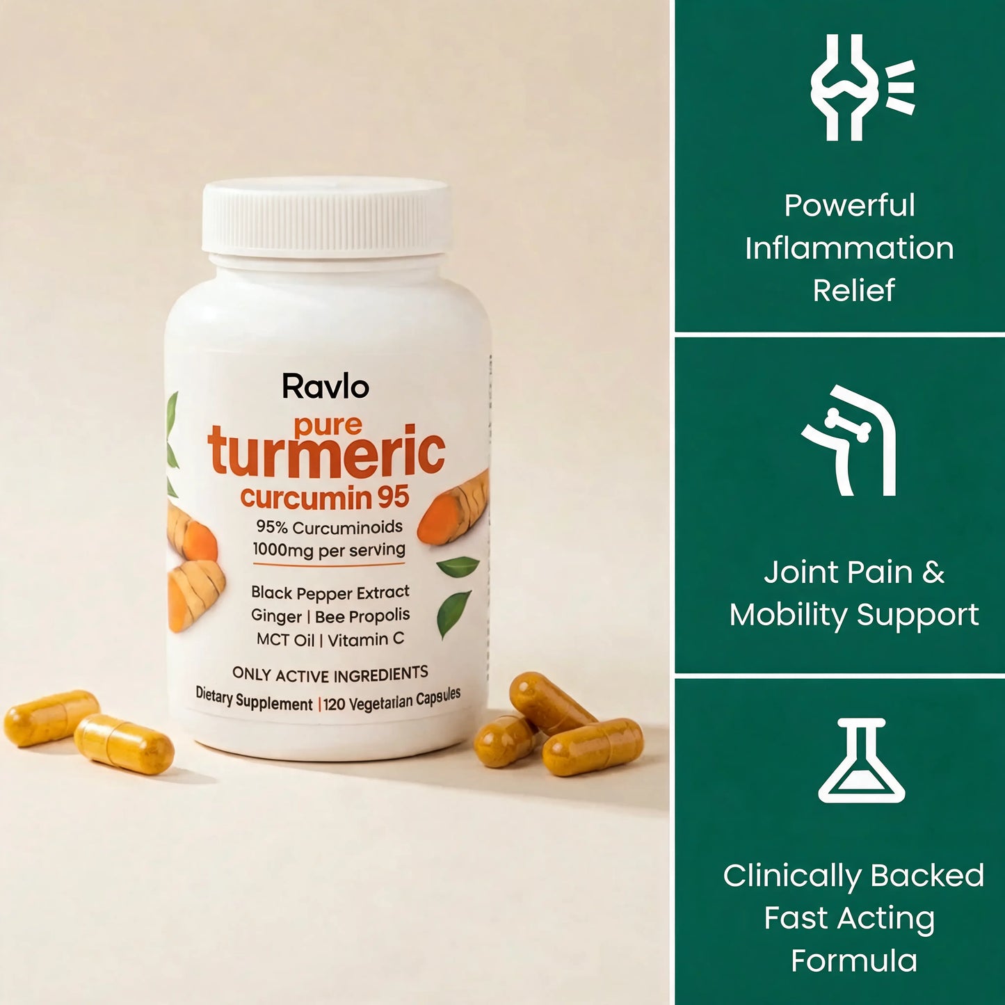 Turmeric Curcumin Capsules (1,000mg)